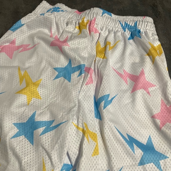 Eric Emanuel White, Blue, Pink Athletic Shorts - Picture 4 of 4